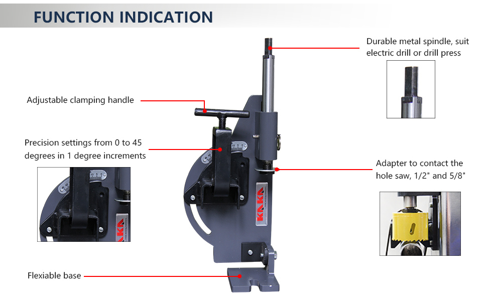 45 Degree Hole Saw Pipe Tube Notcher