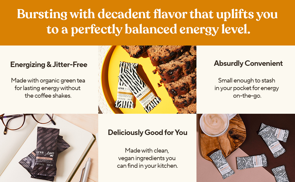 Verb Variety Pack 15 Caffeinated Energy Bars in 3 Flavors 90