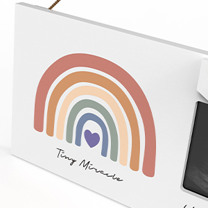 Rainbow Baby Sonogram Picture Frame