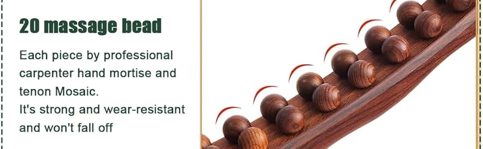 Shreesamp gua sha shaw stick therapy massage double role 20 pearls relax for back legs for beads Gua sha