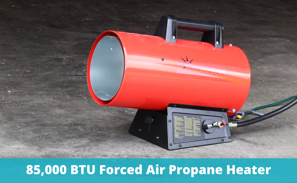 Sunnydaze 85,000 BTU Forced Air Propane Heater Portable Heat for