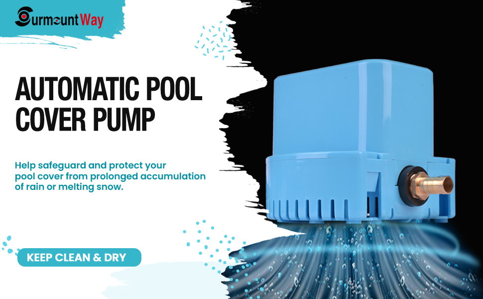 SurmountWay Automatic Swimming Pool Cover Pump 1200 GPH