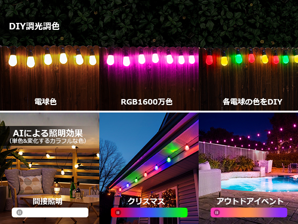Amazon | Lepro AI ストリングライト ZB1 イルミネーション led