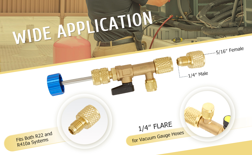 Orion Motor Tech Valve Core Removal Tool with Dual 1/4 and