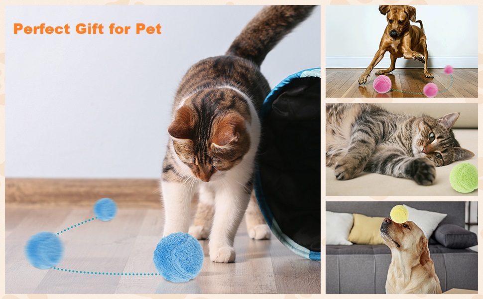 Magic Roller Ball,Active Rolling Ball for Dogs,Automatic Rolling Ball Toy,Interactive Pet