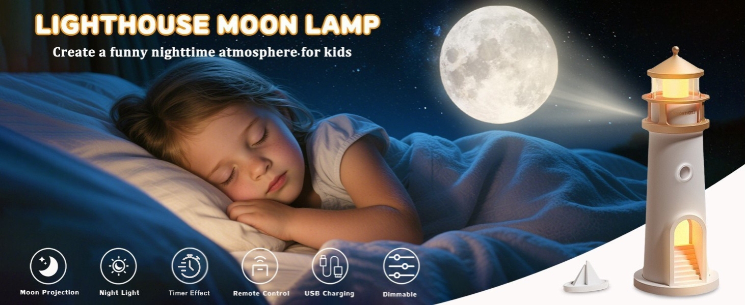 Lighthouse Moon Projector