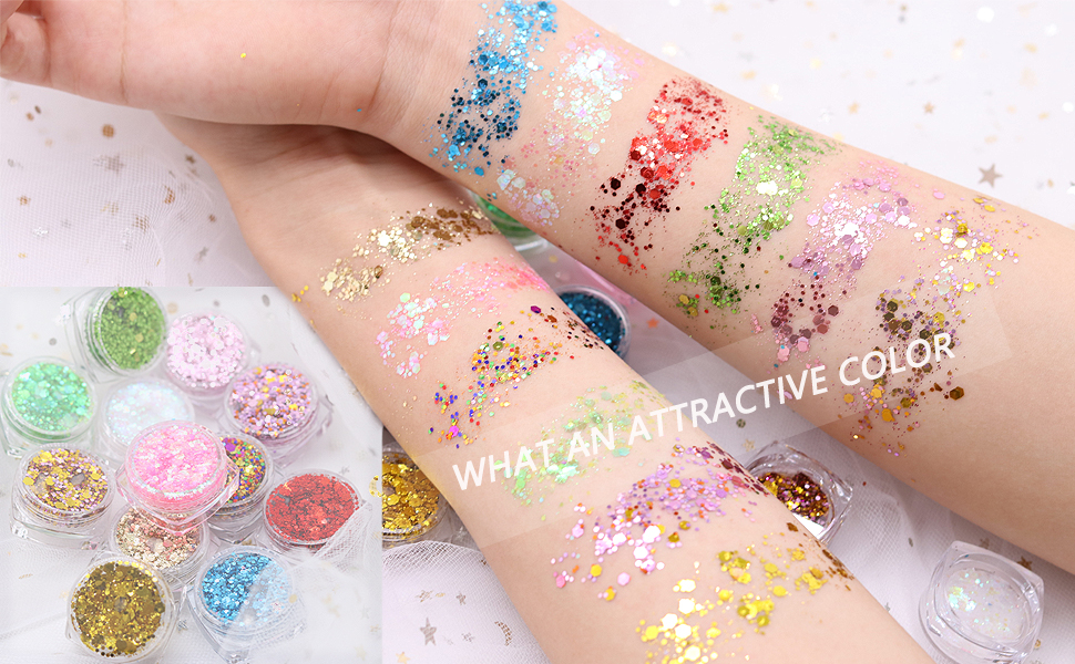 Christmas Party Glitter Makeup