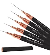 Keepzi Professional Detail Nail Art Paint Liner Brush Set, 5Pcs Small Polish Design Tech Nail Tip...