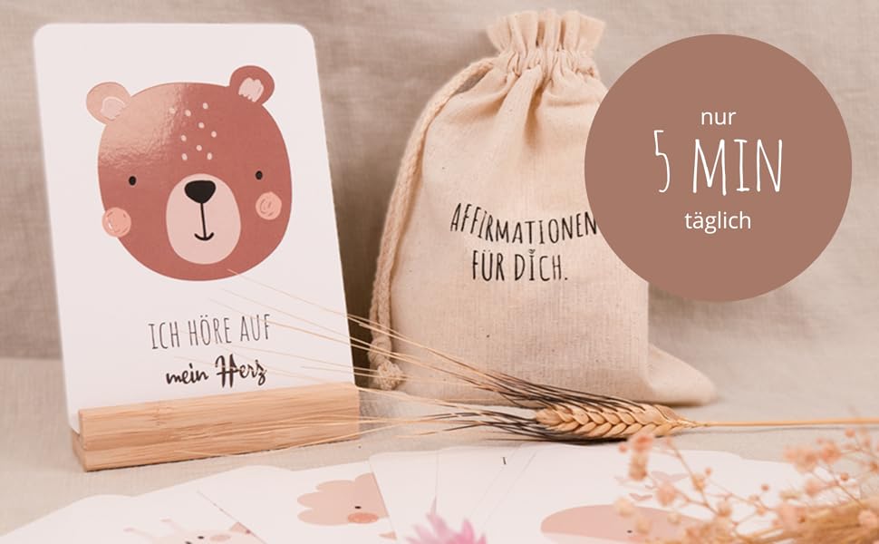 Affirmationskarte inklusive Säckchen