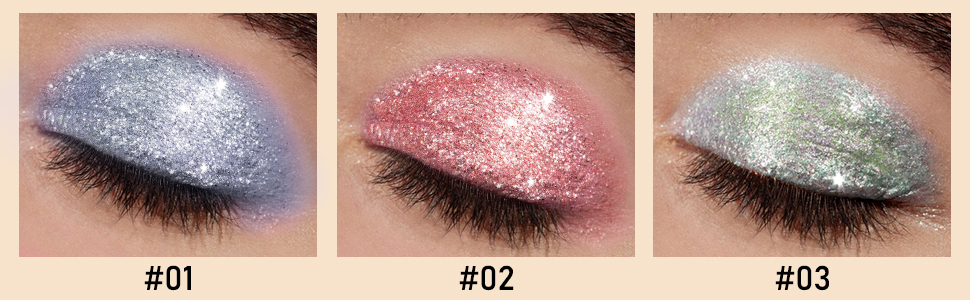 Amazon | Boobeenリキッドグリッターアイシャドウ、シマー