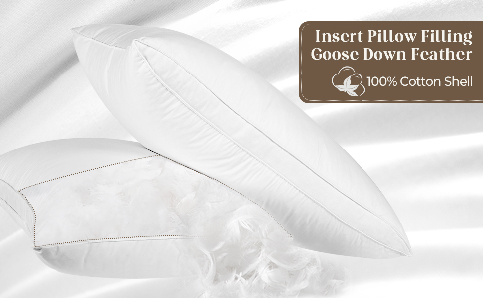 Bafode Goose Down Feather Pillows, Soft Bed Pillows King