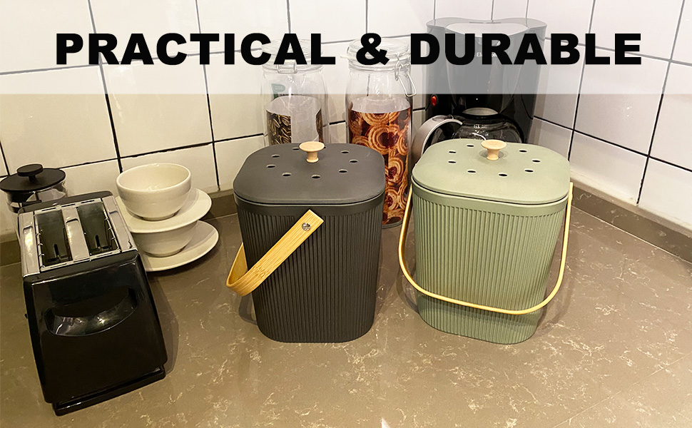 Compost Bin Kitchen, Yatmung Countertop Compost Bin