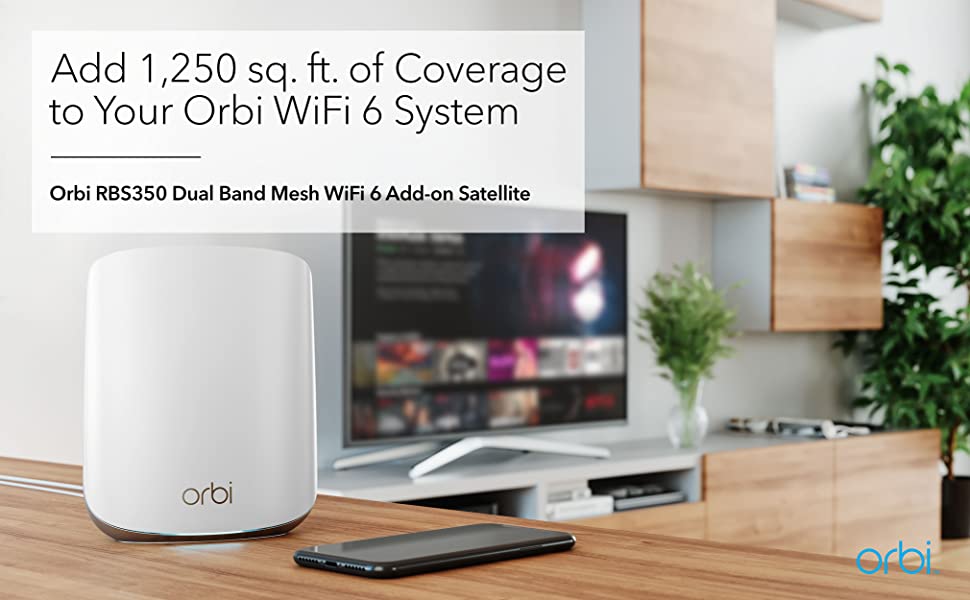 Netgear Whole Home Mesh 1200 Mbps Dual_Band WiFi 6 Addon Satellite