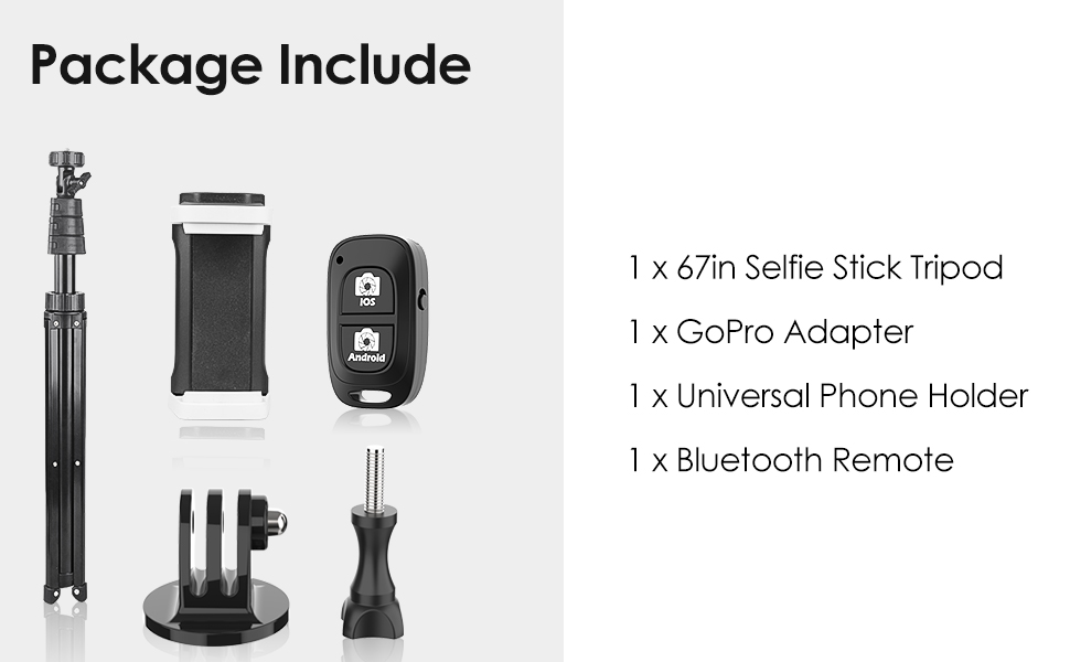 UBeesize 67" Phone Tripod&Selfie Stick, Camera Tripod Stand with