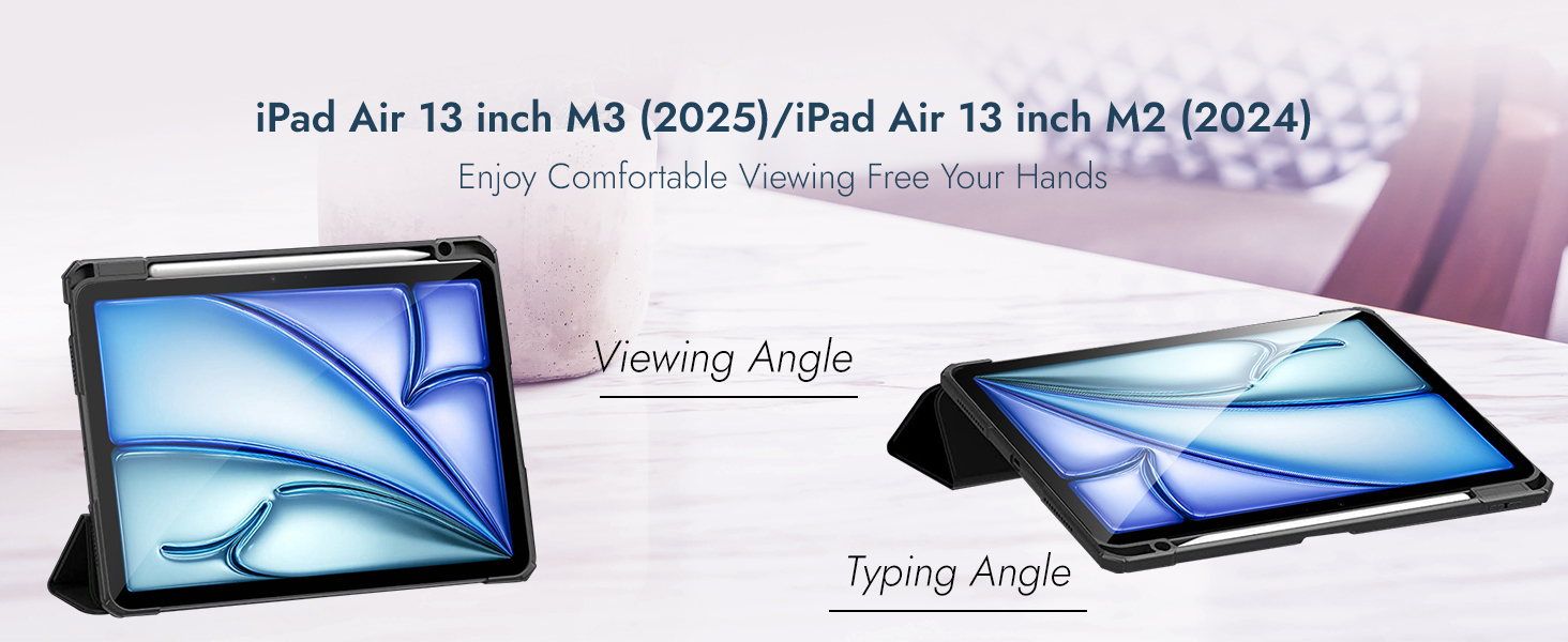 Comfortable Angle for iPad Air 13 inch 2024