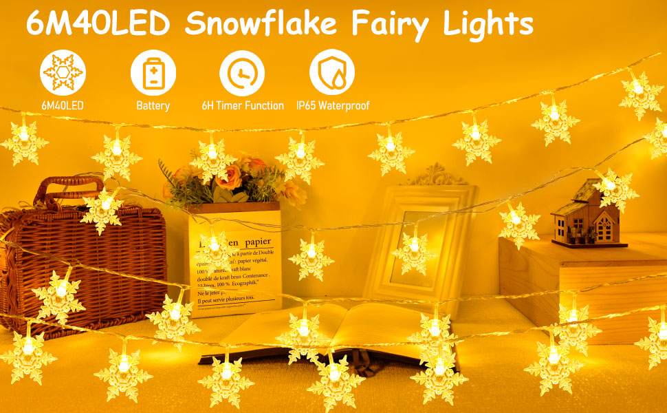 snoflake fairy lights