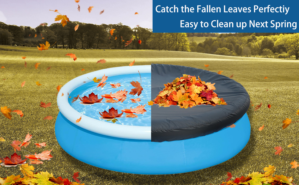 SAFANA Round Inflatable Above Ground Pool Cover, Outdoor