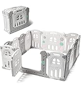 Play22 Foldable Baby Playpen 14 Panel - Kids Safety Activity Play Center - Safety Play Yard Play ...