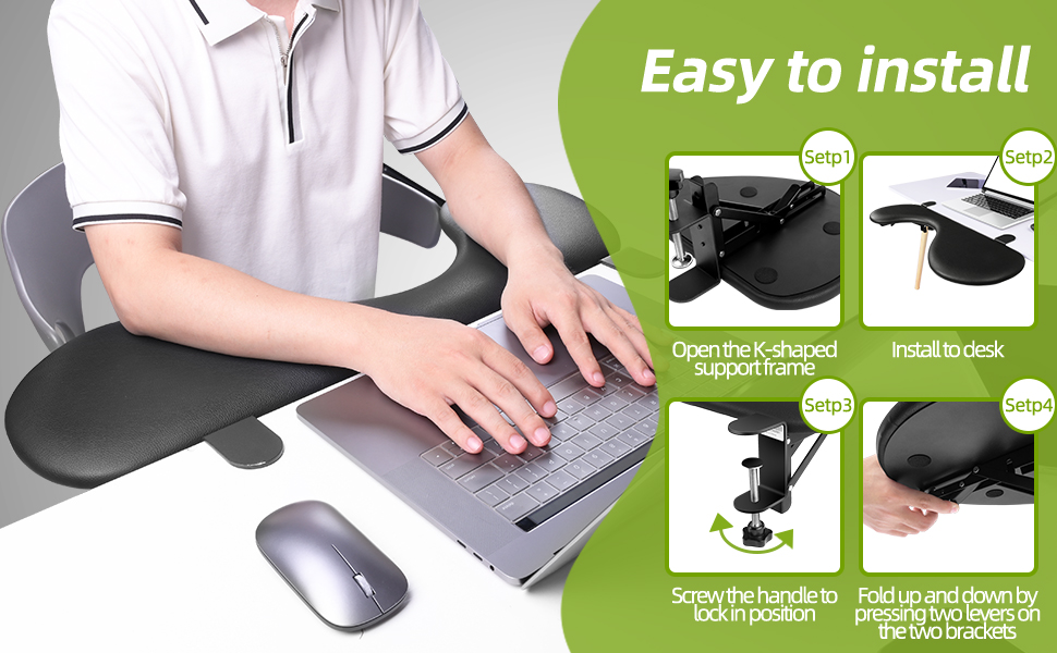 Giecy Desk Extender Adjustable Arm Rest Support for arm Support for