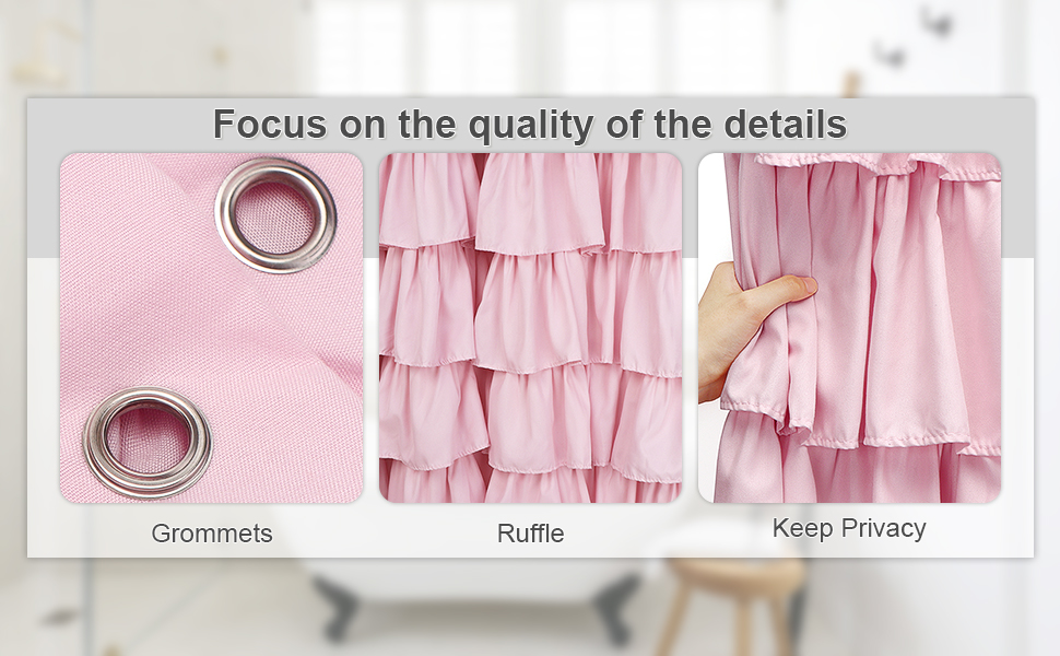 volens farmhouse ruffle shower curtain