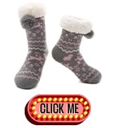 MaaMgic Girls Kids Fuzzy Slipper Socks Winter Indoor Socks with Fleece Lining