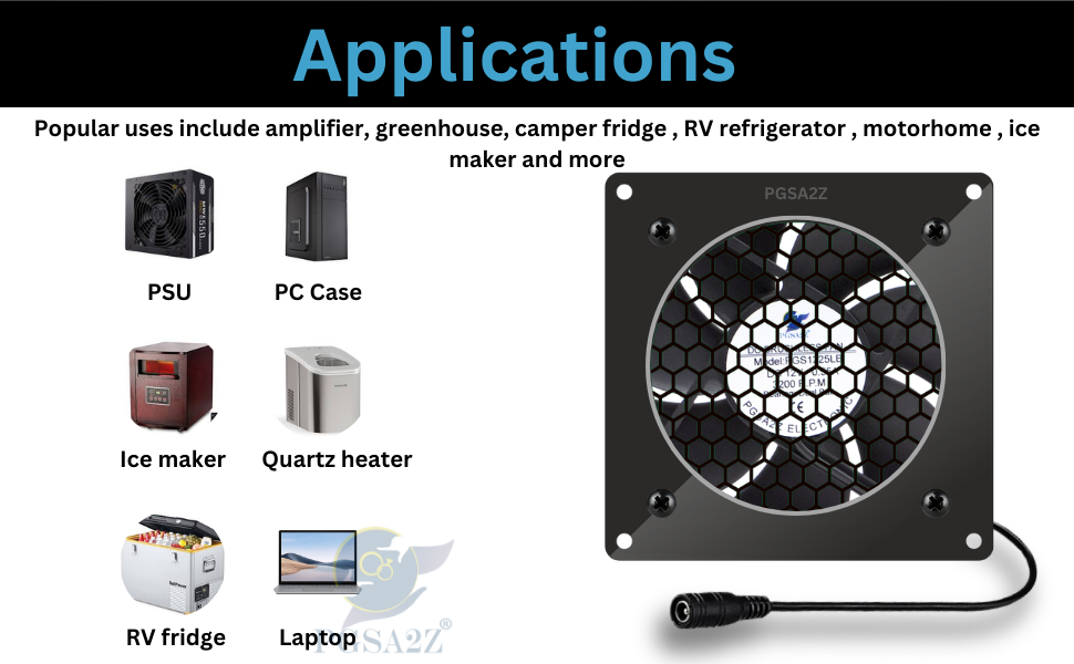 80mm AC Plug Fan, Adjustable Speed Controller,