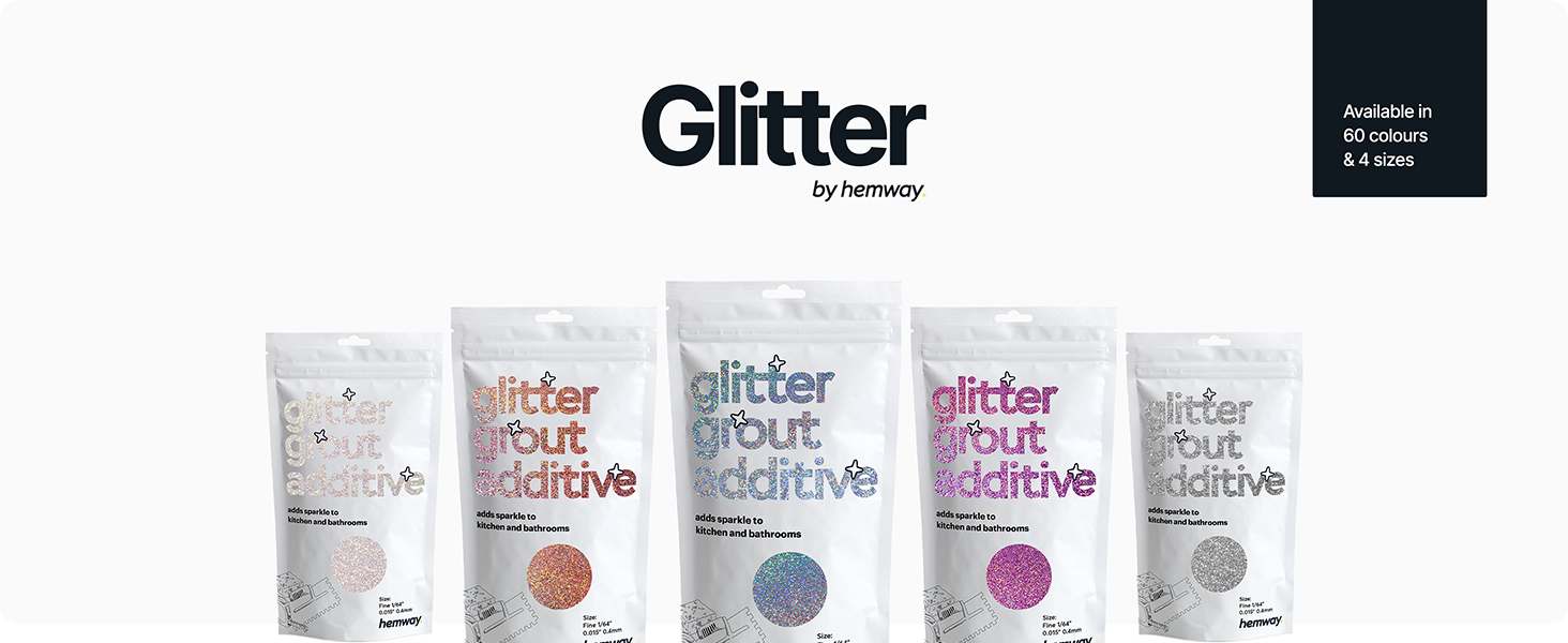 Hemway Glitter Grout Additive add Sparkle to Mosaic Tiles