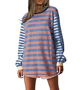 AMEBELLE Tops for Women Trendy Oversized Long Sleeve Shirts for Women Y2K Tops Stripe Tee Womens ...