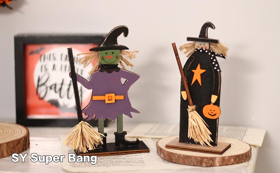 Halloween Tabletop Decor Including Witch Ghost Shoes Decor for Home Indoor Holiday Party Supplies