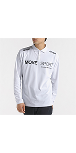 【入手困難】デサントゴルフ サンスクリーン 切替 ストレッチ ポロシャツ M ムーブスポーツ MOVESPORT Sunscreen NIR ミニ鹿の子 総柄グラフィック