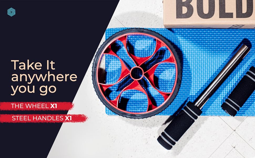 Boldfit Abs Wheel Roller Red