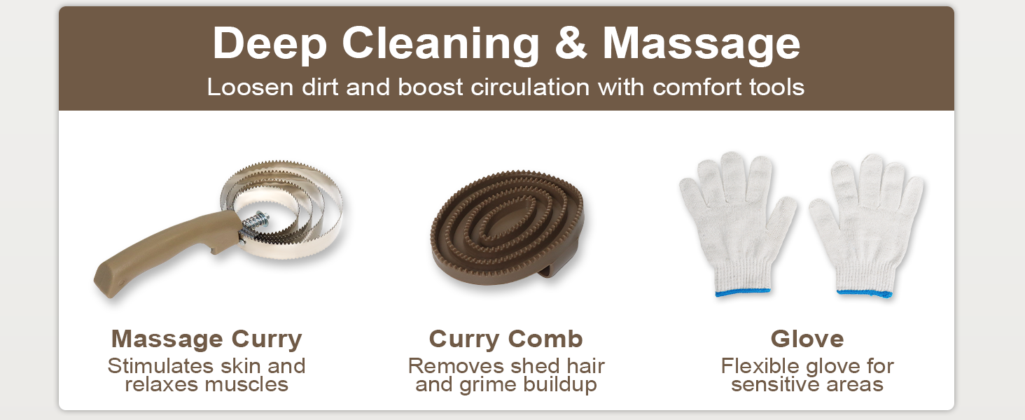 horse grooming tools curry comb mane tail brush hoof pick