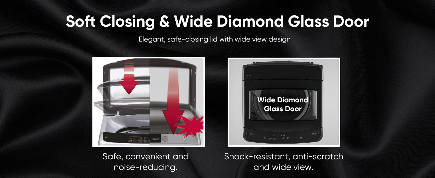 Soft Closing &amp; Wide Diamond Glass Door