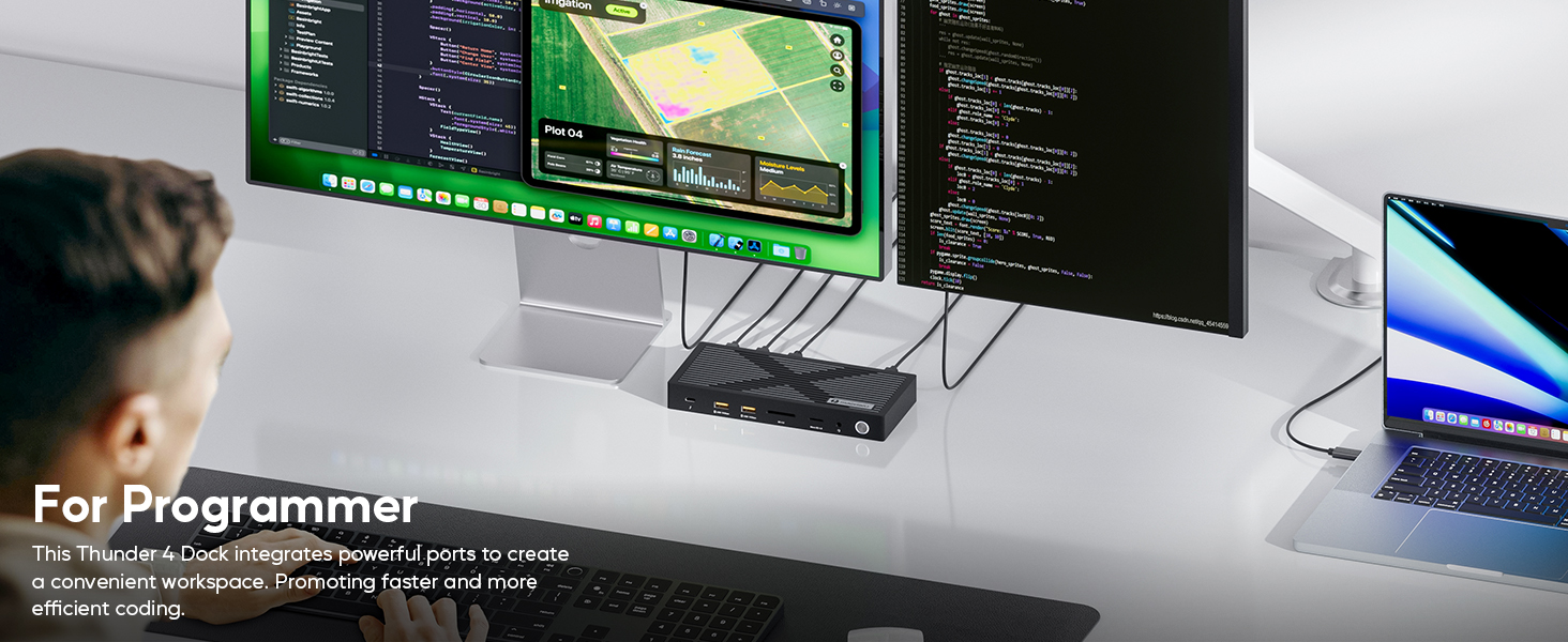 Thunderbolt 4 Dock, PULWTOP Thunderbolt 4 Docking Station