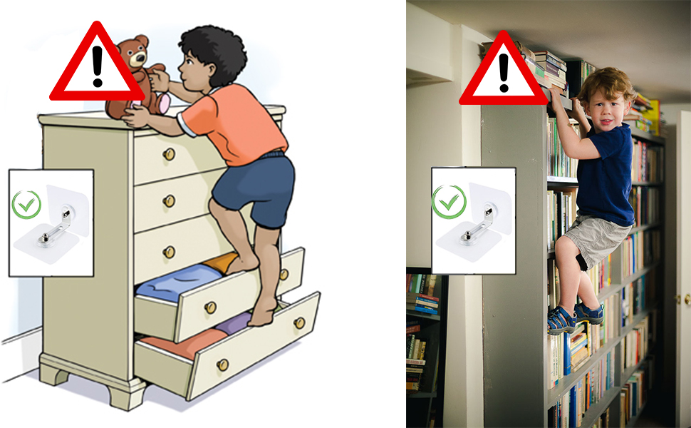 10 Packs Adhesive Furniture Anchors Wall Anchors No Drill