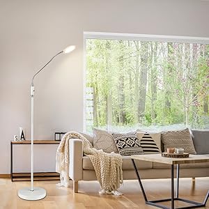 white floor lamp