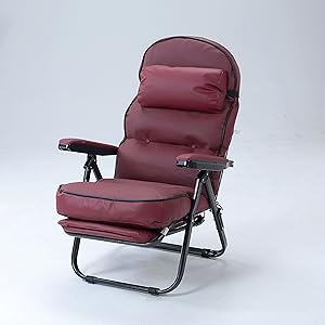 イタリア製】折り畳み可能　リクライニングチェア　ワインレッド Amazon.co.jp: ビータ(Vita) 本革スライドリクライニングチェア
