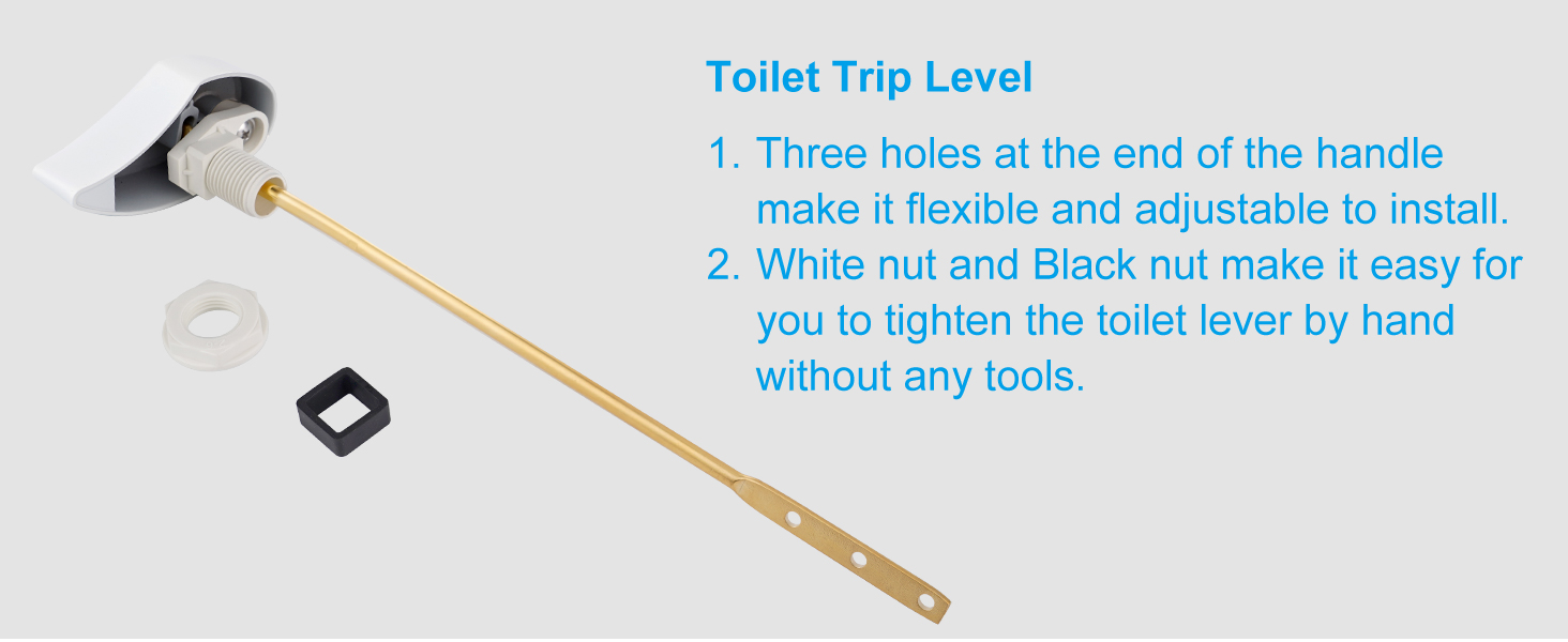 Hibbent 2 Pack Toilet Handle Tank Flush Lever Replacement Compatible with TOTOTHU004CP Trip Lvr