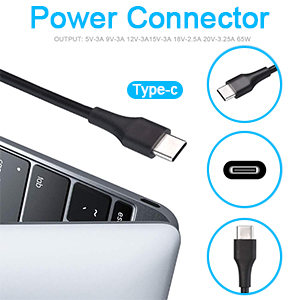 65W Laptop Charger for Lenovo E15 E14 Chromebook 100E 300E S330 C330 C340-11 TYPE-C AC Adapter