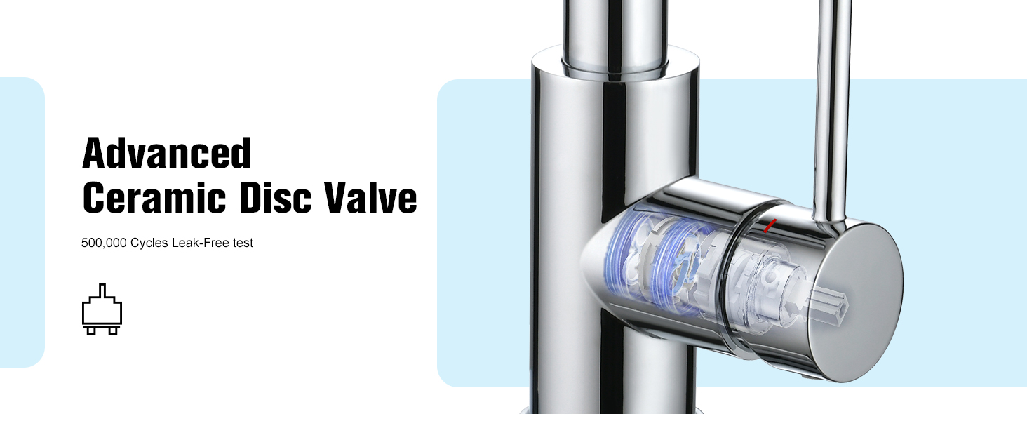 CREA Bar Sink Faucet, Pull Out Kitchen Sink Faucet, 360° Swivel Prep Sink Faucet Small Kitchen