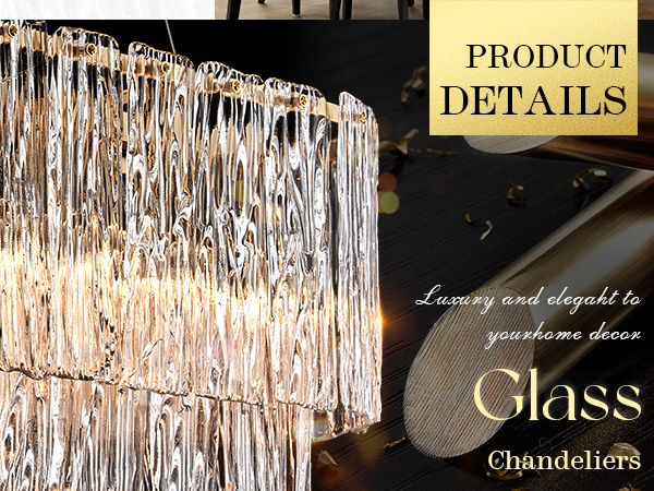 Gold Rectangle Chandeliers for Dining Room Modern Island