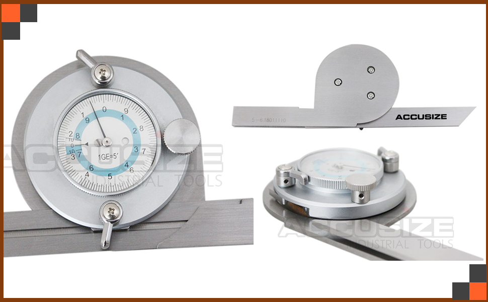 Accusize Industrial Tools S8553012 0180 Degree Dial Reading Bevel