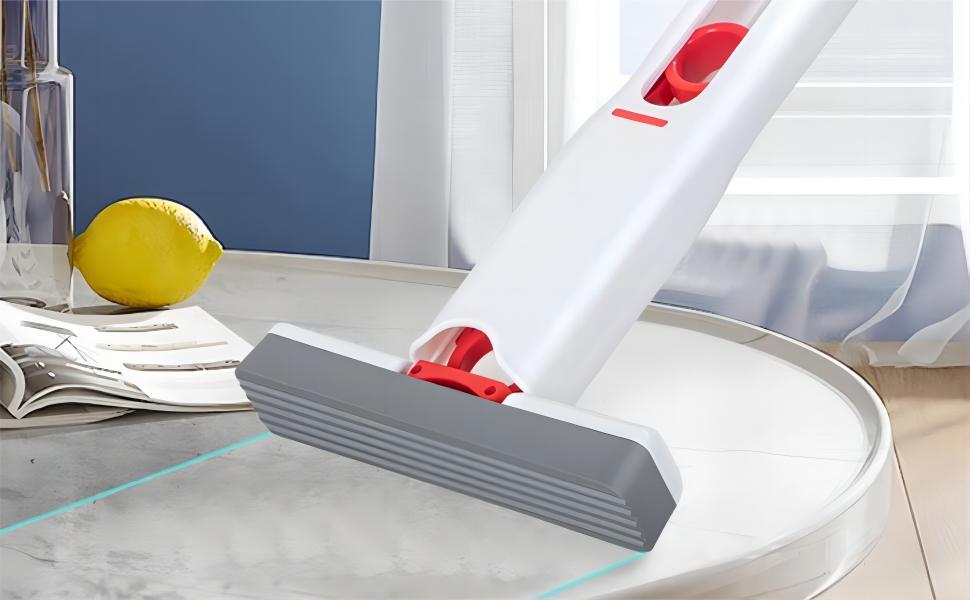 4 Sponge and 1 Handle Portable Mini Mop for Small Spaces, Desktop SelfSqueeze Mini