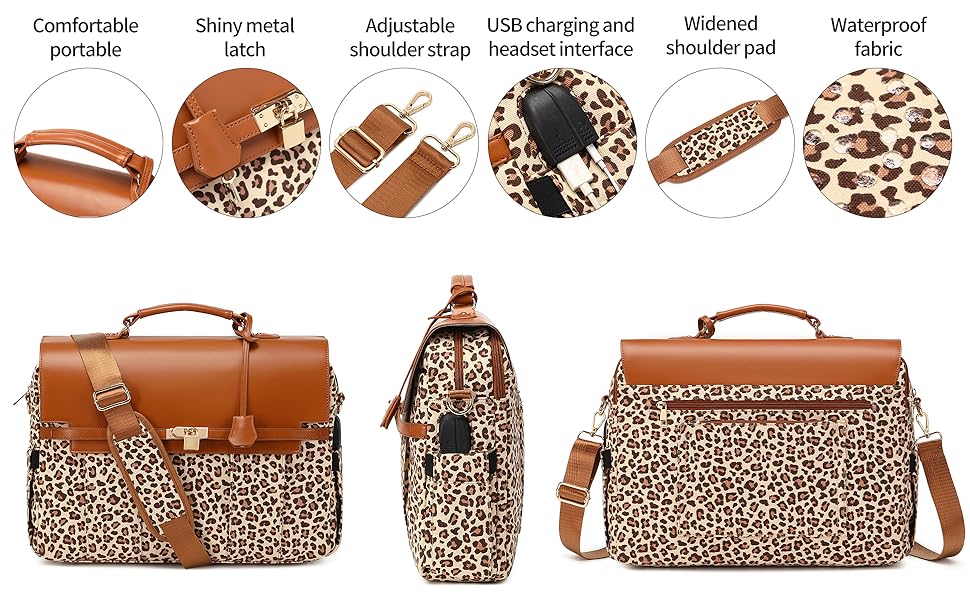 SHENHU Women's Laptop Bag,15.6 Inch Computer Briefcase