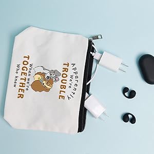 lady dog cosmetic bag