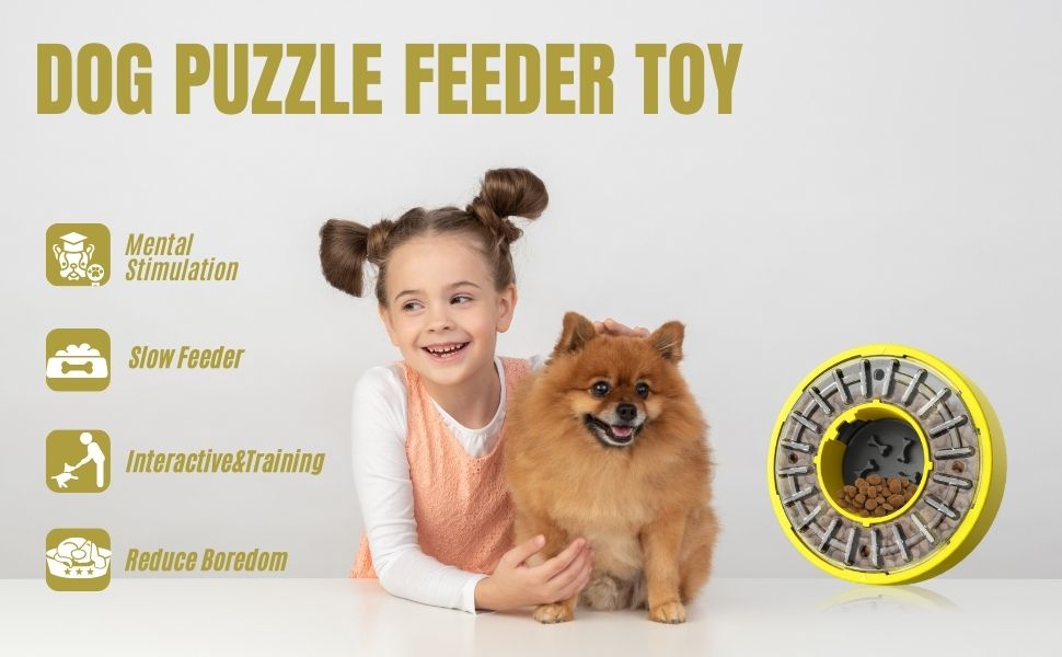 Dog Puzzle Toys, Slow Feeder Dog Bowls for Small/Medium