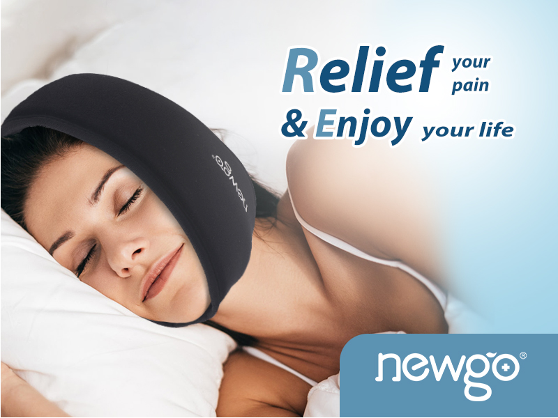 NEWGO Wisdom Teeth Ice Pack Head Wrap, Flexible & Stretchable Gel Cold