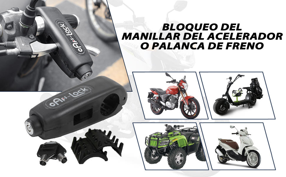 Candado universal para manillar de motocicleta
