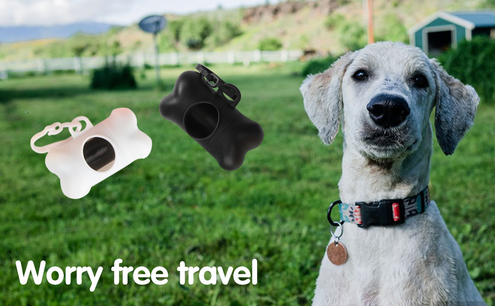 two bone-shaped dispensers