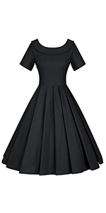 boat neckline swing dress